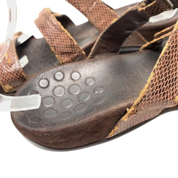 Vionic Aubrey Slip On Snake Print Slides Brown Sandals Flip Flops Casual Shoes 9 - Picture 15 of 16